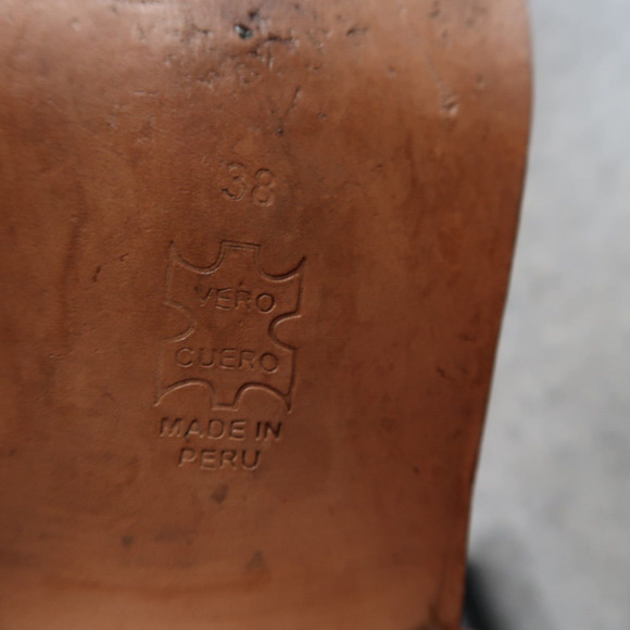 Fortress of Inca Shoes Womens 38 Bootie Madeline Leather Grey Slip On Block Heel - Picture 15 of 15